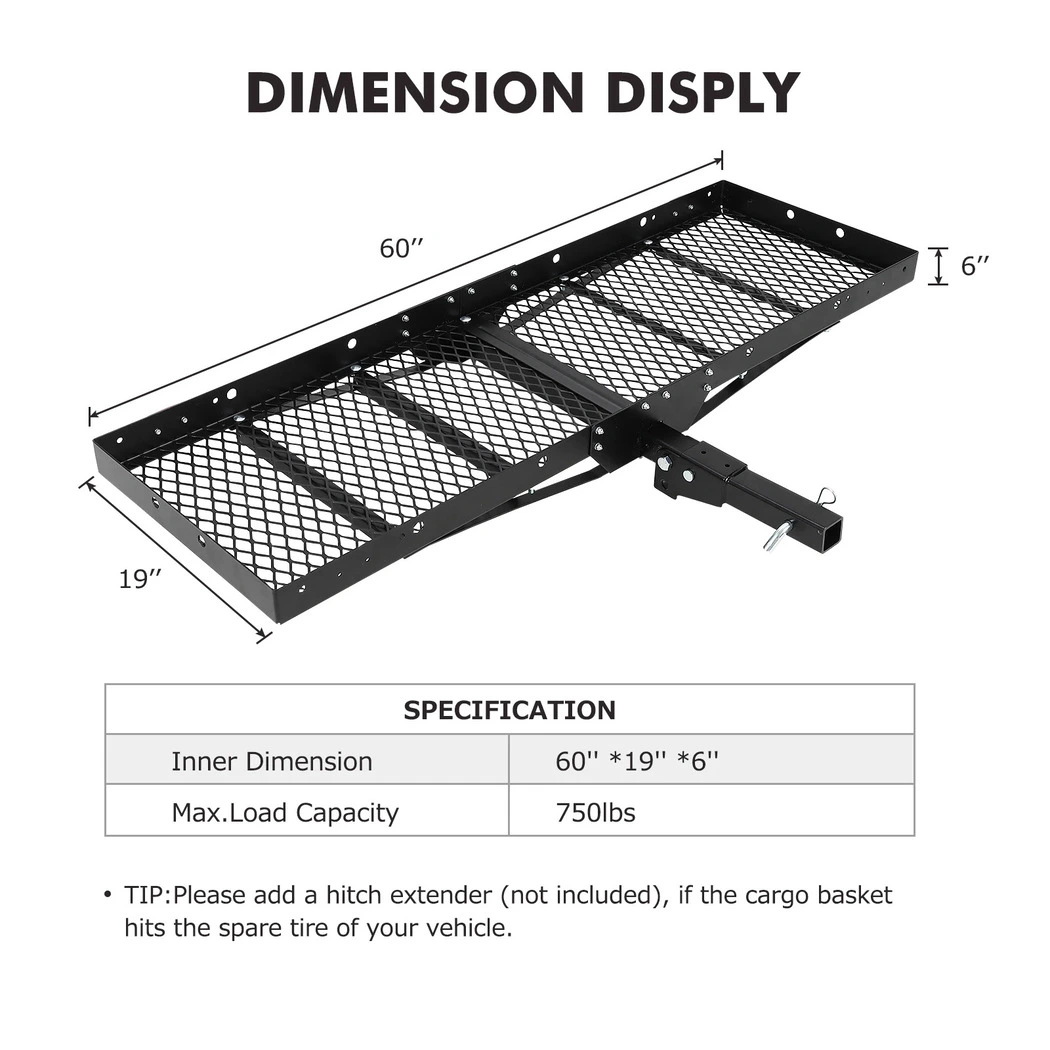 Hitch Cargo Rack (750 Lbs) - View 3