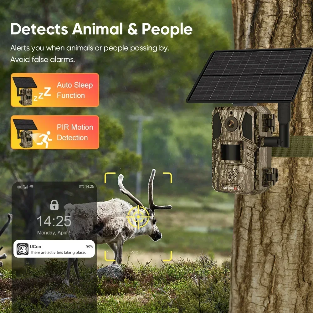 Solar Hunting Trail Camera  |  EcoSight 4G Solar Trail Cam - View 2