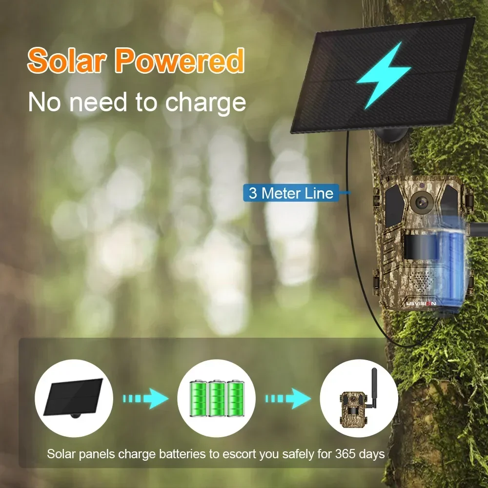 Solar Hunting Trail Camera  |  EcoSight 4G Solar Trail Cam - View 5