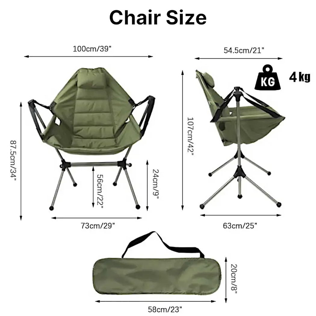 Portable Rocking Chair for Camping  |  Wild Comfort Outdoor Gear - View 8