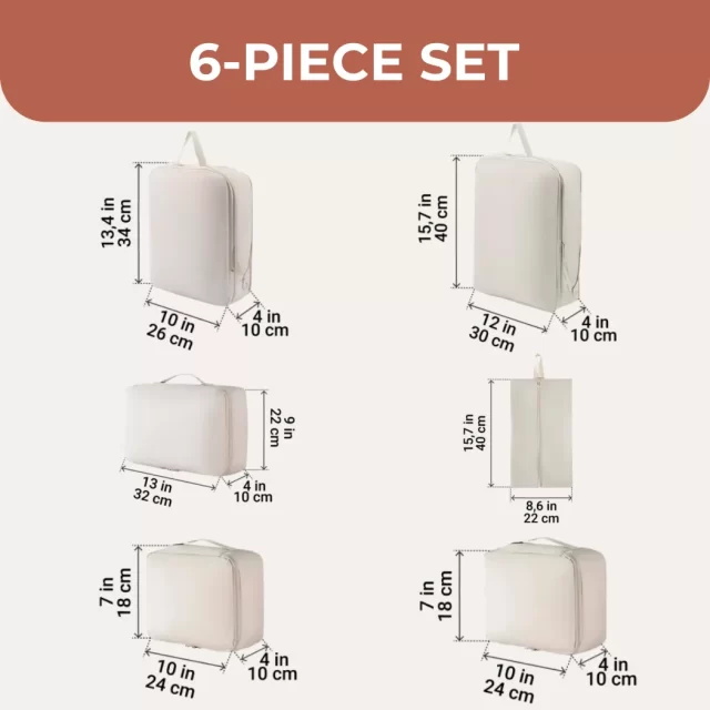 Close-up of Compression Packing Cubes  |  “PackPro” by Owleys - view 2 (product view)