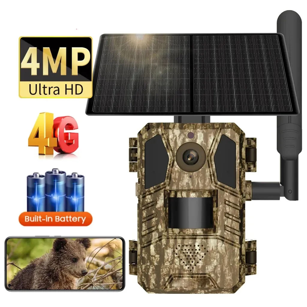 Solar Hunting Trail Camera  |  EcoSight 4G Solar Trail Cam