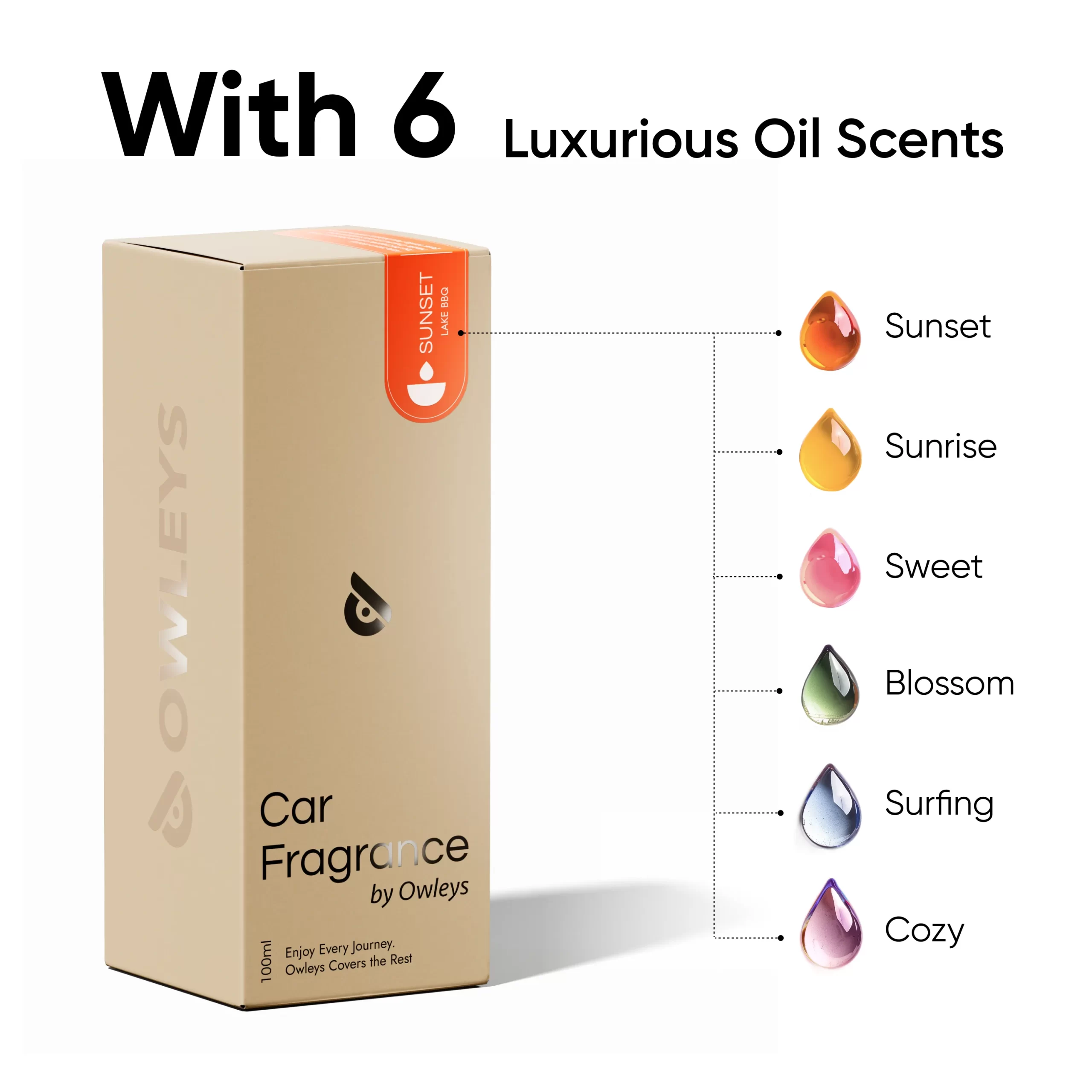 Car Aroma Diffuser Waterless Pod  |  “Aura Glide” by Owleys + Essential Oil - View 13