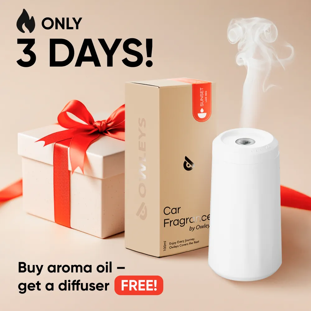 Car Aroma Diffuser Waterless Pod  |  “Aura Glide” by Owleys + Essential Oil - View 2