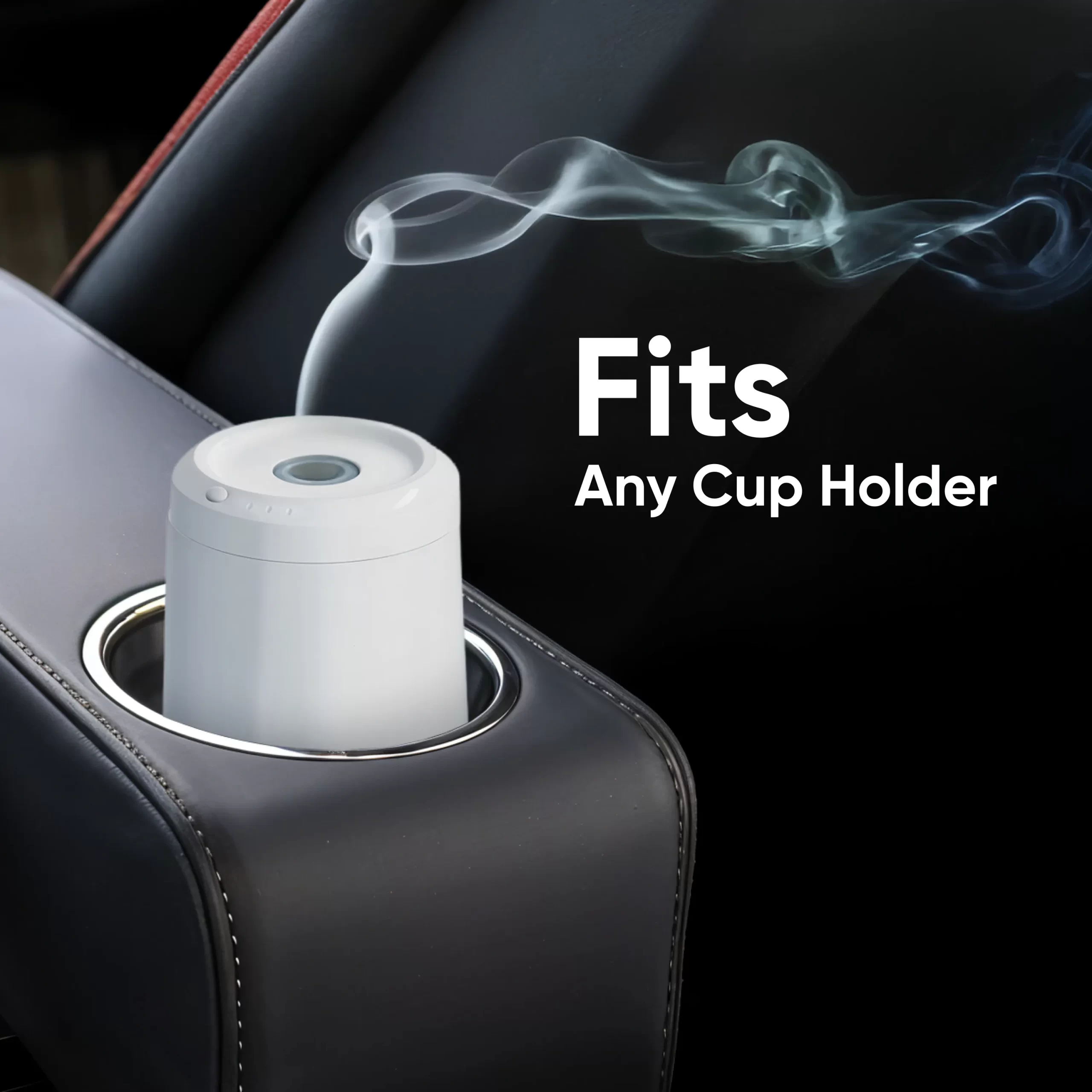 Waterless Car Aroma Diffuser  |  White “Aura Glide” by Owleys - View 3