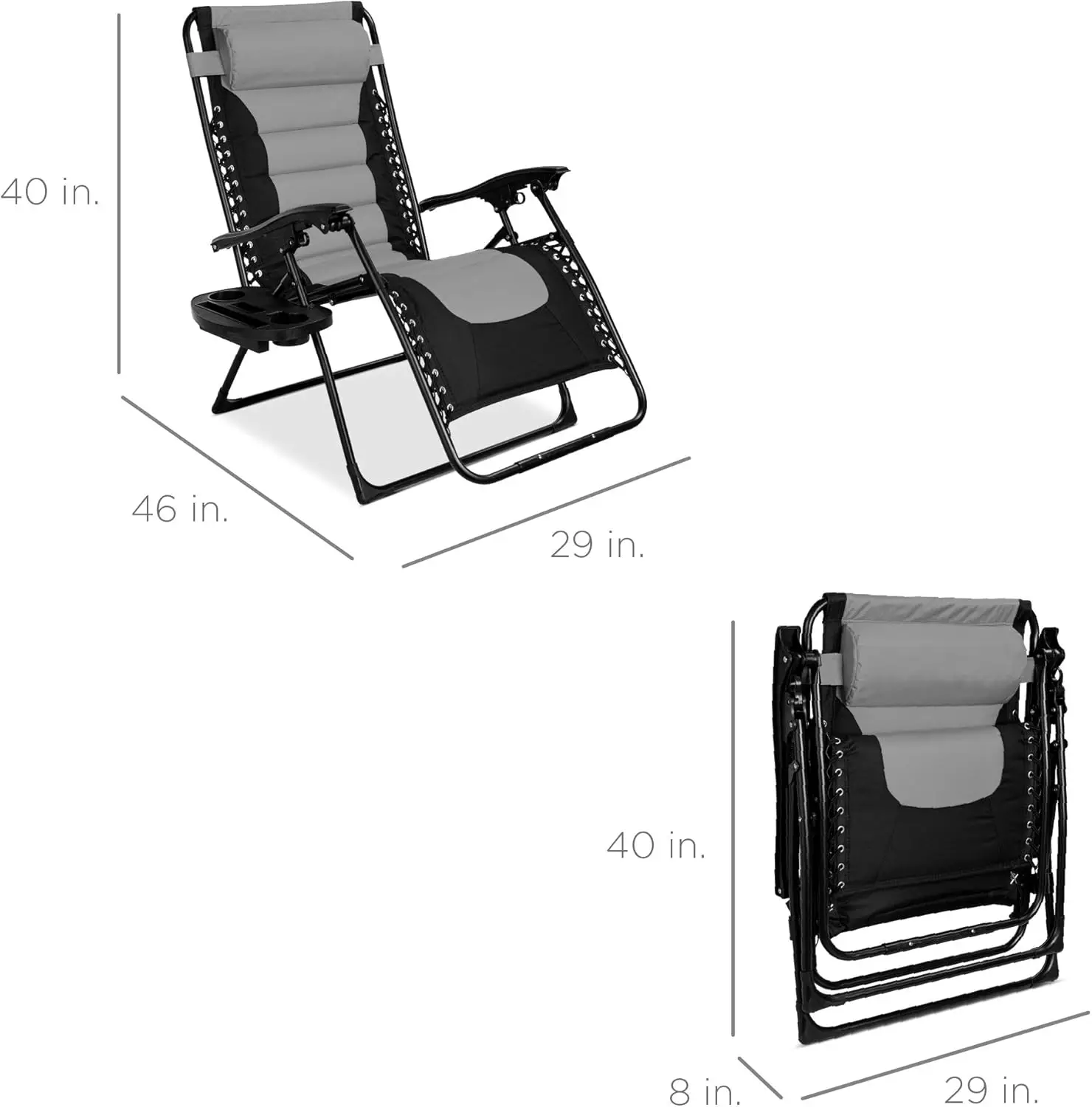 Folding Outdoor Patio Recliner  |  Owleys - View 2