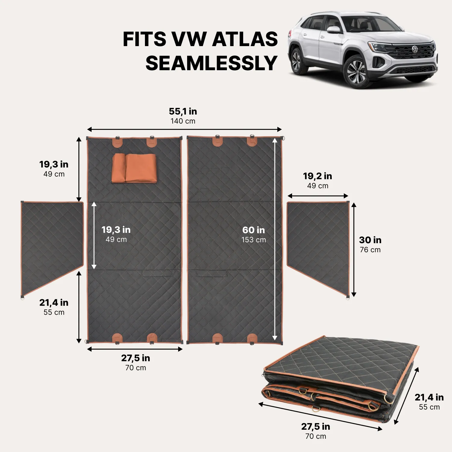 VW Atlas Dog Seat Cover - View 3