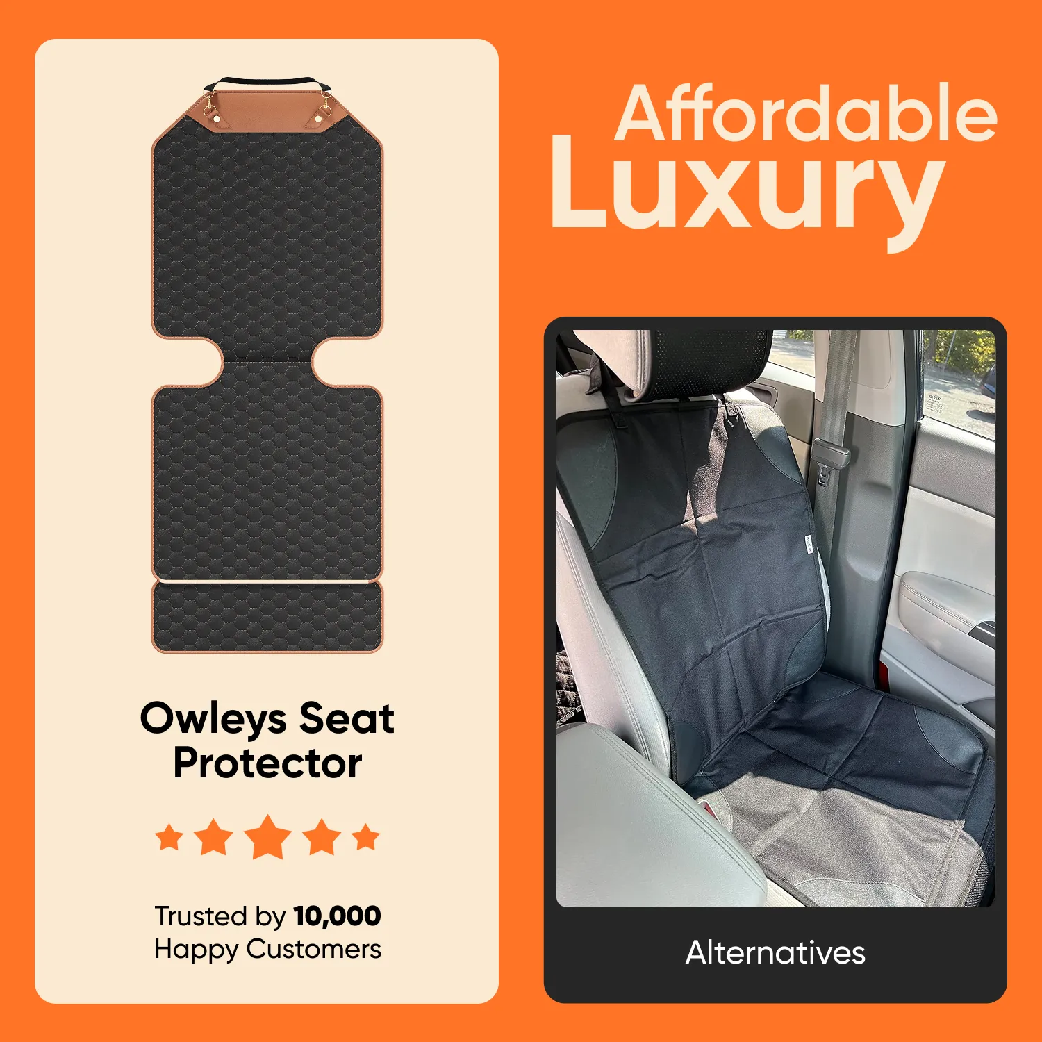 Car Seat Protector Mat  |  “Hexy” by Owleys - View 9