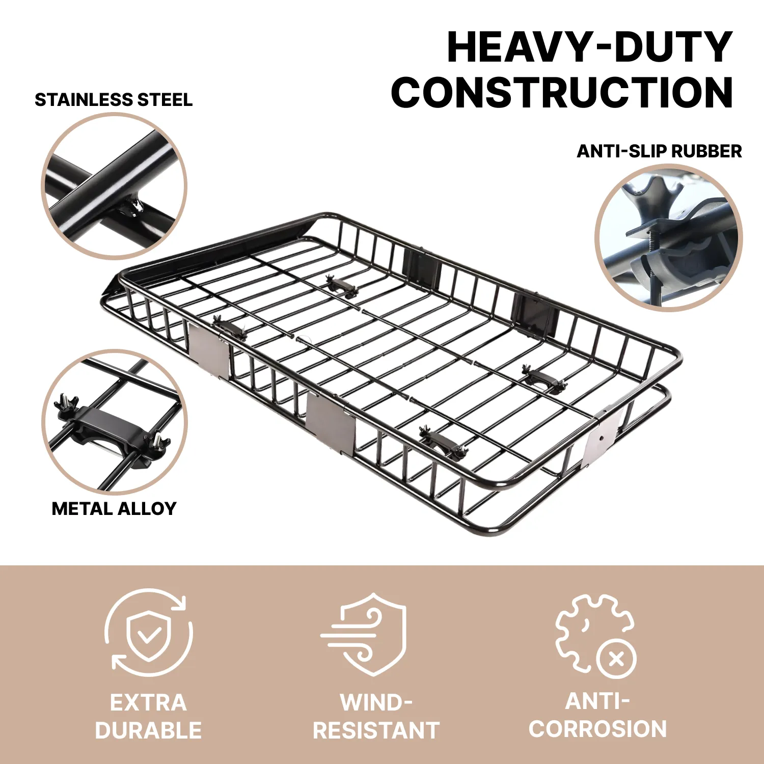 Jeep Grand Cherokee Roof Rack Basket  |  “Topper” by Owleys - View 2