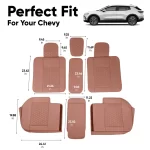 Chevy Equinox Seat Covers (2018-2026) – Back Seat Custom Fit, Premium Eco-Leather (Brown)  |  Owleys - View 4