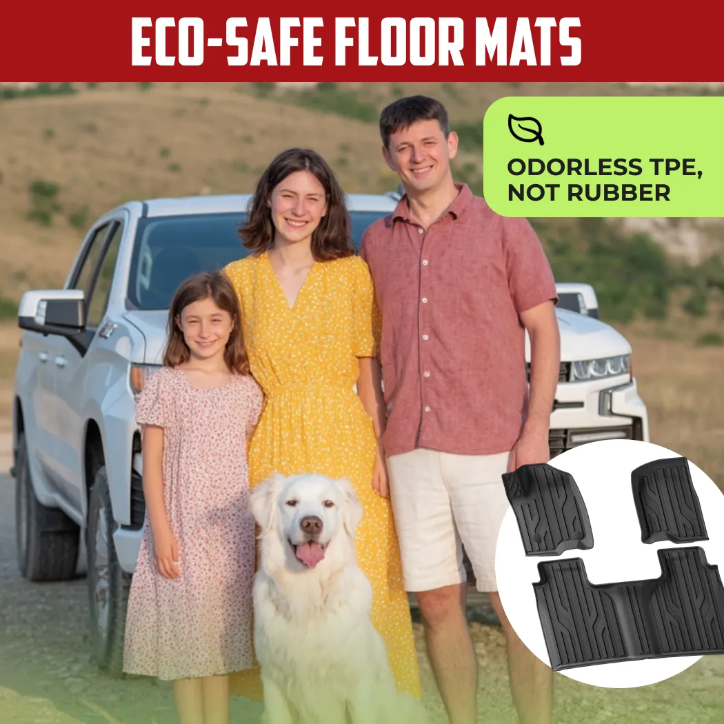 Chevy Silverado Floor Mats – Eco-Safe TPE  |  2019-2023 Models Custom Fit - View 2