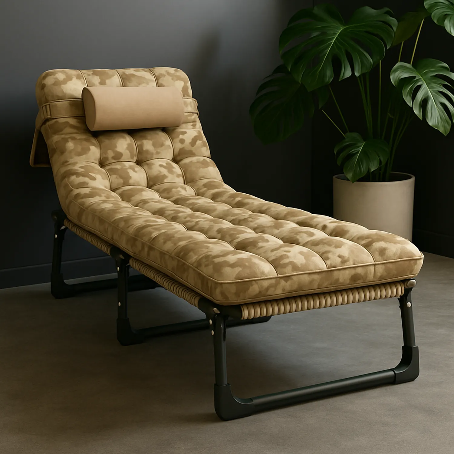 Sleeping Cot with Mat & Pillow | “Desert Camo” by Owleys - View 2