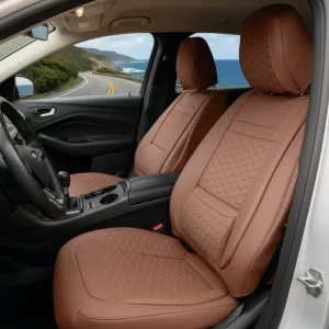 Ford Escape Seat Covers (2013–2024) – Front Seat Custom Fit, Premium Eco-Leather (Brown)  |  Owleys