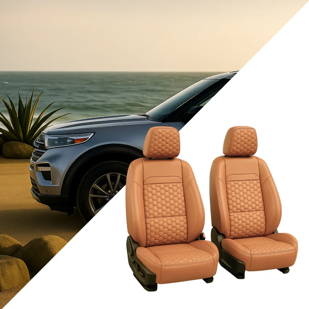 Ford Explorer Seat Covers (2011-2025) – Front Seat Custom Fit, Premium Eco-Leather  |  Owleys