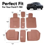 Ford F-150 Seat Covers (2015-2026) – Back Seat Custom Fit, Premium Eco-Leather  |  Owleys - View 4