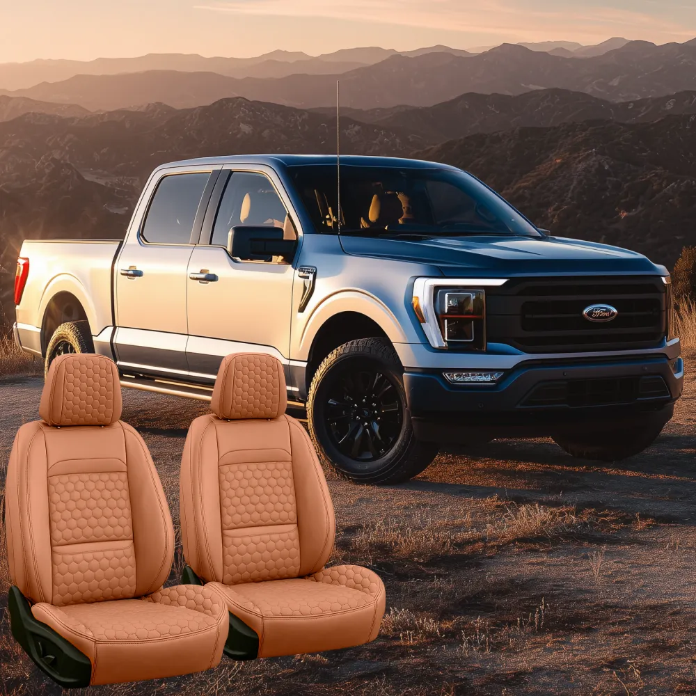 Ford F-150 Seat Covers (2015-2025) – Front Seat Custom Fit, Soft Eco-Leather | Owleys