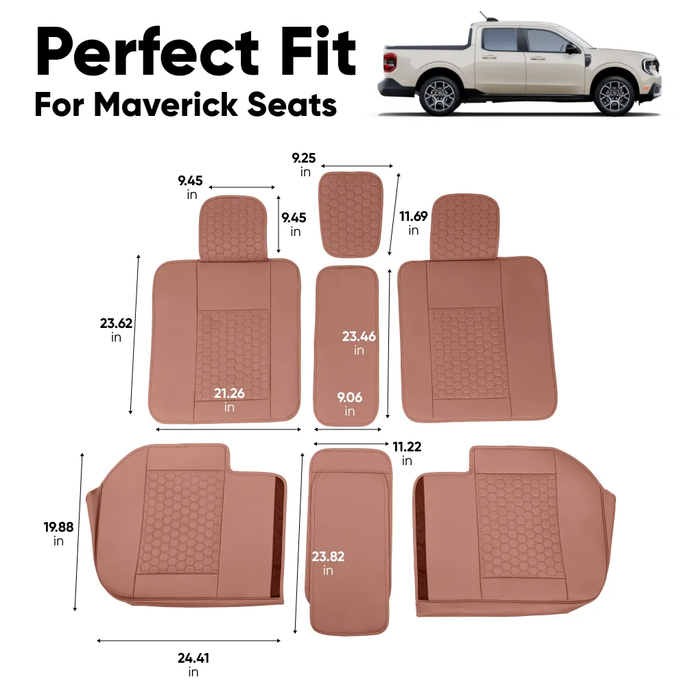 Ford Maverick Seat Covers (2022-2024) – Back Seat Custom Fit, Premium Eco-Leather  |  Owleys - View 4