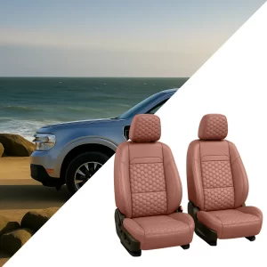 Ford Maverick Seat Covers (2022–2024) – Front Seat Custom Fit, Premium Eco-Leather (Brown)  |  Owleys