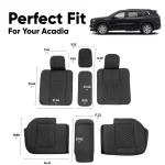 GMC Acadia Seat Covers (2017-2026) – Back Seat Custom Fit, Premium Eco-Leather  |  Owleys - View 4