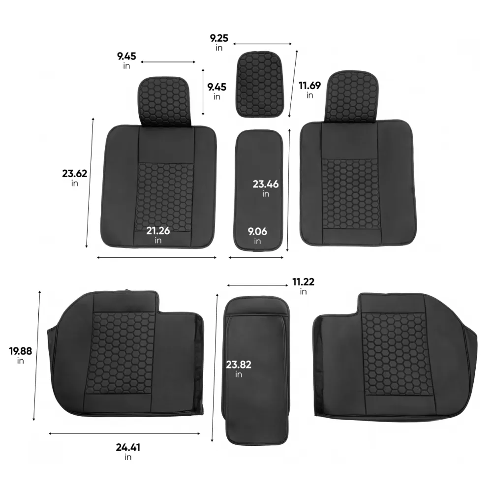 Chevy Traverse Seat Covers (2018–2025) – Front Seat Custom Fit, Soft Eco-Leather | Owleys - View 4