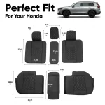 Honda CR-V Seat Covers (2017-2026) – Back Seat Custom Fit, Premium Eco-Leather (Black)  |  Owleys - View 3