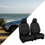 Honda CR-V Seat Covers (2017–2026) – Front Seat Custom Fit, Premium Eco-Leather (Black)  |  Owleys - View 2