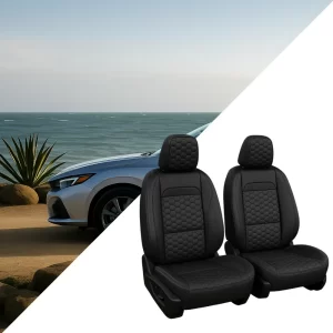 Honda Civic Seat Covers (2016–2026) – Front Seat Custom Fit, Premium Eco-Leather  |  Owleys