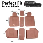 Hyundai Palisade Seat Covers (2020-2026) – Back Seat Custom Fit, Premium Eco-Leather  |  Owleys - View 3