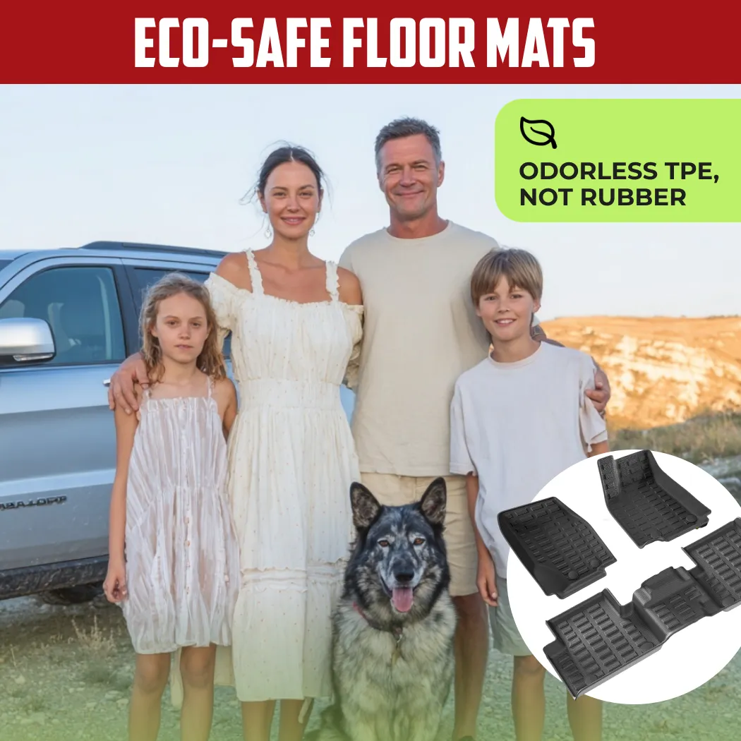 Jeep Grand Cherokee Floor Mats – Eco-Safe TPE  |  2021-2024 Models Custom Fit - View 2