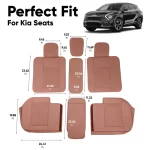 Kia Seat Covers (2015–2026) – Back Seat Custom Fit, Premium Eco-Leather  |  Owleys - View 4