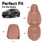 Kia Seat Covers (2015–2026) – Front Seat Custom Fit, Premium Eco-Leather  |  Owleys - View 4