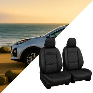Kia Sportage Seat Covers (2016–2022) – Front Seat Custom Fit, Premium Eco-Leather  |  Owleys
