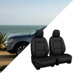 Kia Telluride Seat Covers (2020-2026) – Front Seat Custom Fit, Premium Eco-Leather (Black)  |  Owleys - View 1