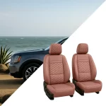 Kia Telluride Seat Covers (2020-2026) – Front Seat Custom Fit, Premium Eco-Leather (Brown)  |  Owleys - View 2