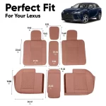 Lexus RX 350 Seat Covers (2016–2026) – Back Seat Custom Fit, Premium Eco-Leather (Brown)  |  Owleys - View 4