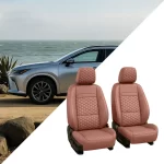Lexus RX 350 Seat Covers (2016–2026) – Front Seat Custom Fit, Premium Eco-Leather (Brown)  |  Owleys - View 2