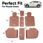 Mazda Seat Covers (2016-2026) – Back Seat Custom Fit, Premium Eco-Leather (Brown)  |  Owleys - View 3