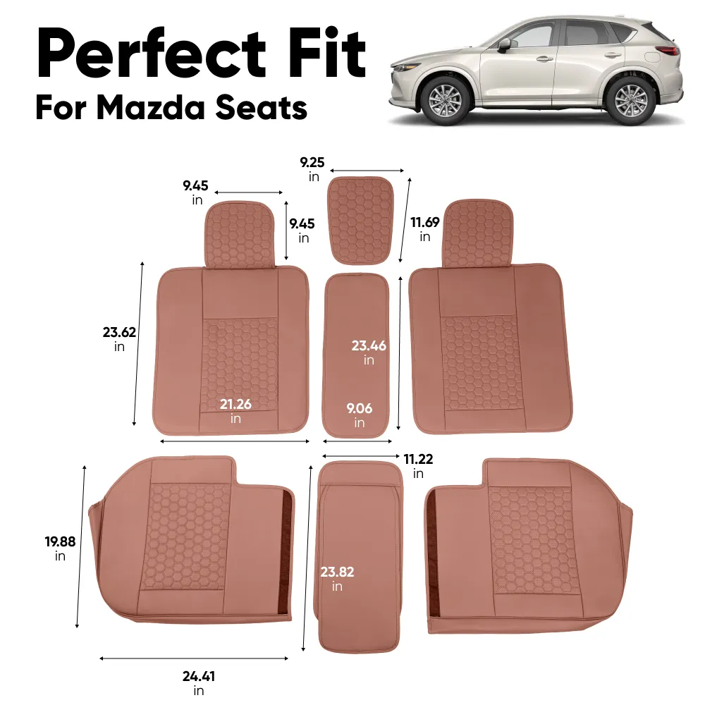 Mazda Seat Covers (2016-2025) – Back Seat Custom Fit, Premium Eco-Leather  |  Owleys - View 4