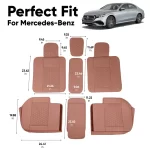 Mercedes-Benz Seat Covers (2016–2026) – Back Seat Custom Fit, Premium Eco-Leather (Brown)  |  Owleys - View 4