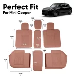Mini Cooper Seat Covers (2014–2026) – Back Seat Custom Fit, Premium Eco-Leather  |  Owleys - View 3