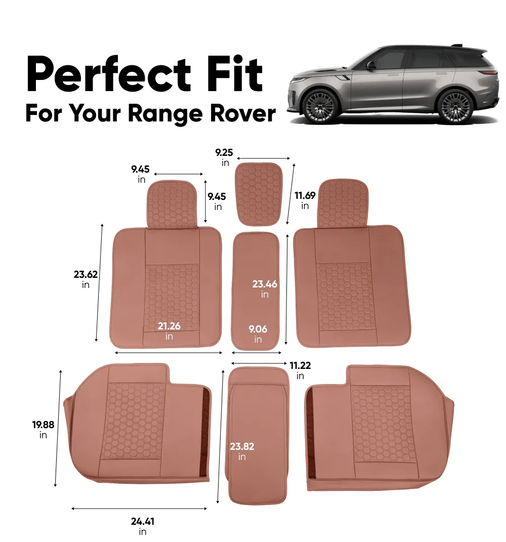Range Rover Seat Covers (2015-2025) – Back Seat Custom Fit, Premium Eco-Leather  |  Owleys - View 4