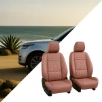 Range Rover Seat Covers (2015-2026) – Front Seat Custom Fit, Premium Eco-Leather (Brown)  |  Owleys - View 1