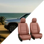 Rivian Seat Covers – Front Seat Custom Fit, Premium Eco-Leather (Brown)  |  Owleys - View 1