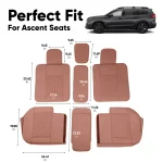 Subaru Ascent Seat Covers (2019–2026) – Back Seat Custom Fit, Premium Eco-Leather  |  Owleys - View 4