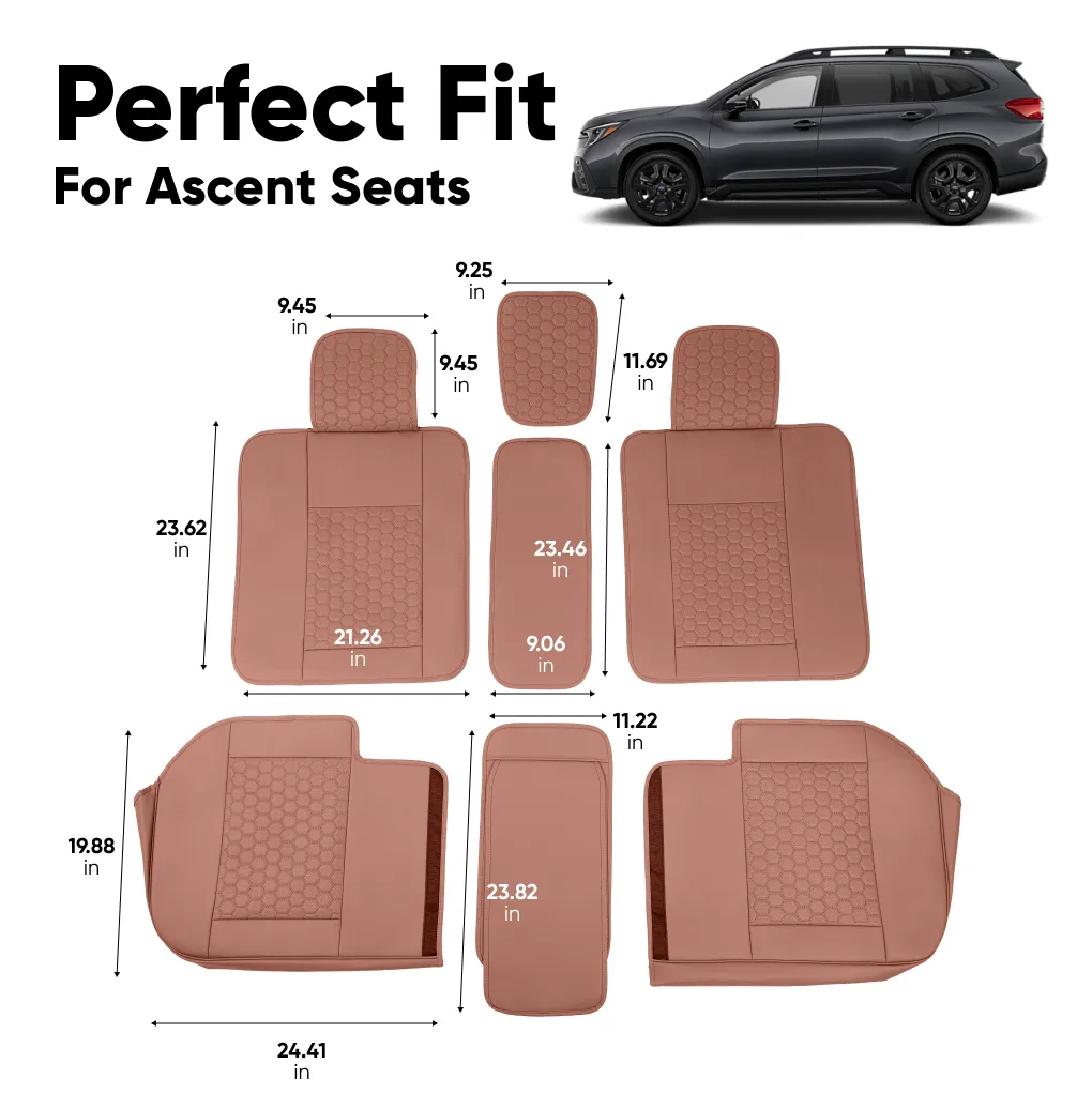 Subaru Ascent Seat Covers (2019–2025) – Back Seat Custom Fit, Premium Eco-Leather  |  Owleys - View 4