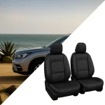 Subaru Ascent Seat Covers (2019–2025) – Front Seat Custom Fit, Premium Eco-Leather (Black)  |  Owleys - View 2