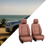 Subaru Ascent Seat Covers (2019–2026) – Front Seat Custom Fit, Premium Eco-Leather (Brown)  |  Owleys - View 1