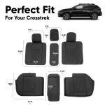 Seat Covers for Subaru Crosstrek (2013–2026) – Back Seat Custom Fit, Premium Eco-Leather (Black)  |  Owleys - View 4