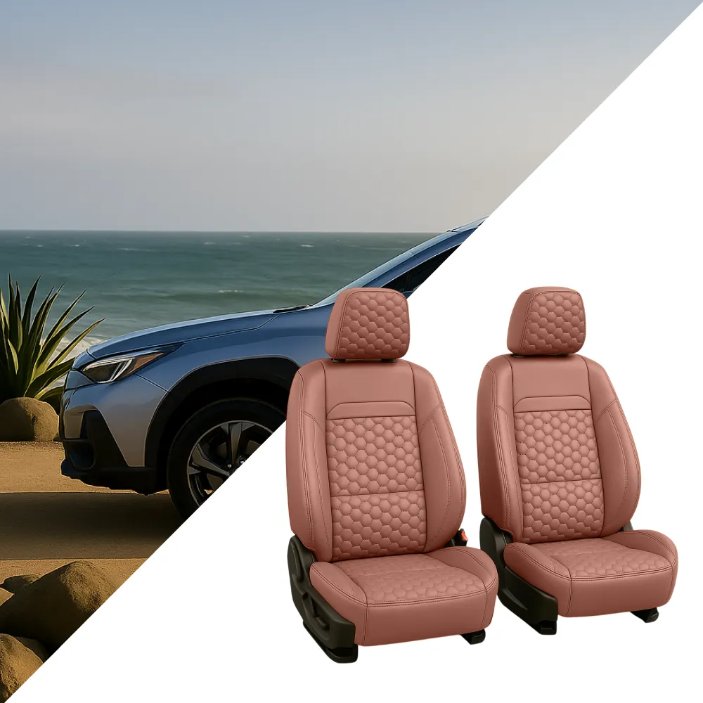 Seat Covers for Subaru Crosstrek (2013–2025) – Front Seat Custom Fit, Premium Eco-Leather  |  Owleys