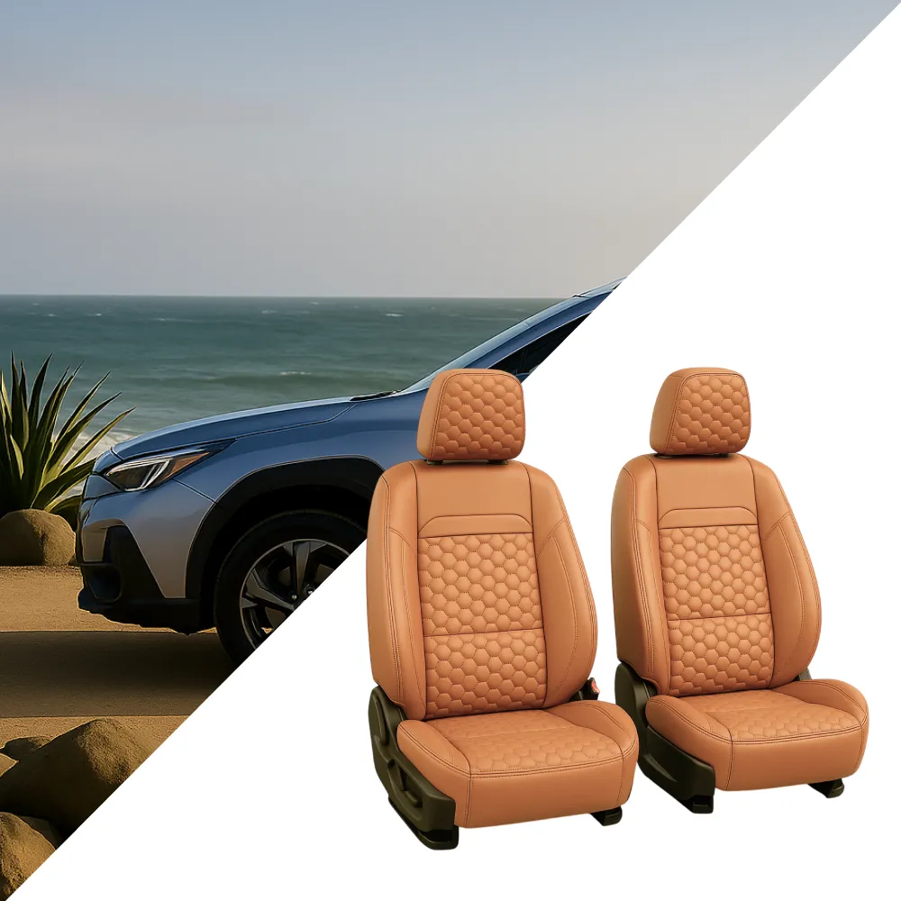 Seat Covers for Subaru Crosstrek (2013–2025) – Front Seat Custom Fit, Premium Eco-Leather  |  Owleys